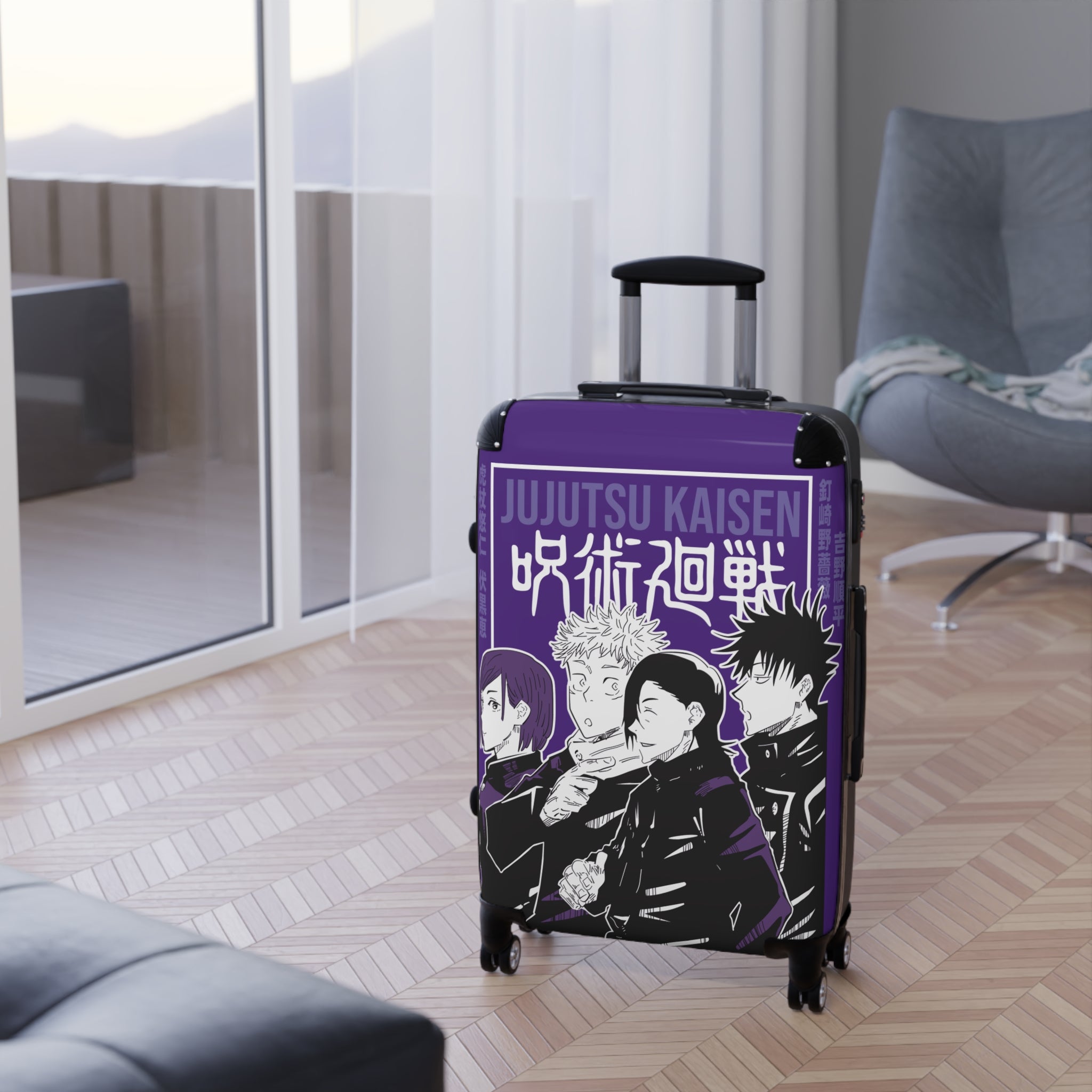 Anime-Inspired Suitcase - Stylish Carry-On Luggage for Fans, Travel Gear for Jujutsu Kaisen Lovers, Unique Travel Bag, Cosplay [...]