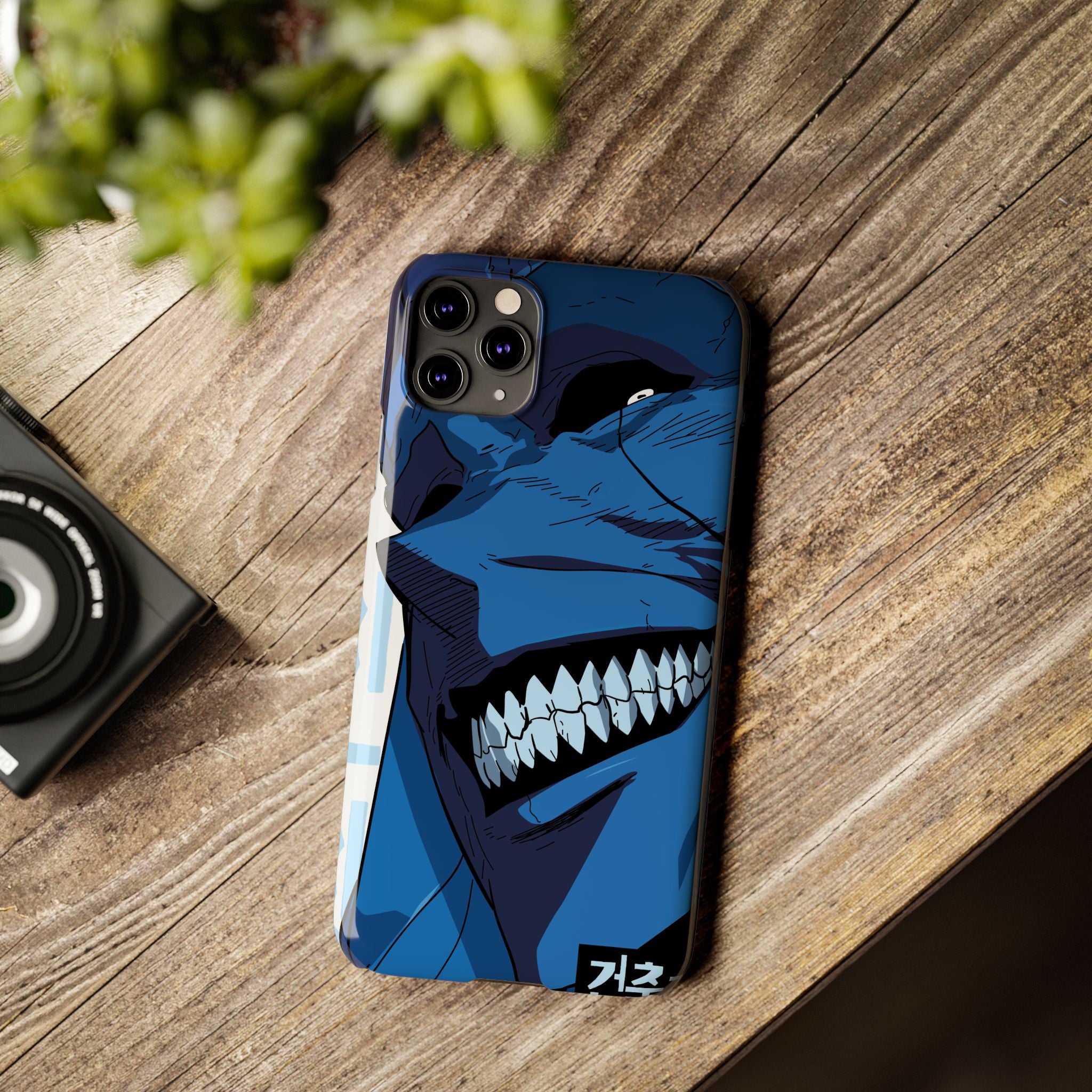 Bold Anime Slim Phone Cases, Edgy Phone Covers, Unique Gifts for Gamers, Pop Culture Accessories, Trendy Mobile Case