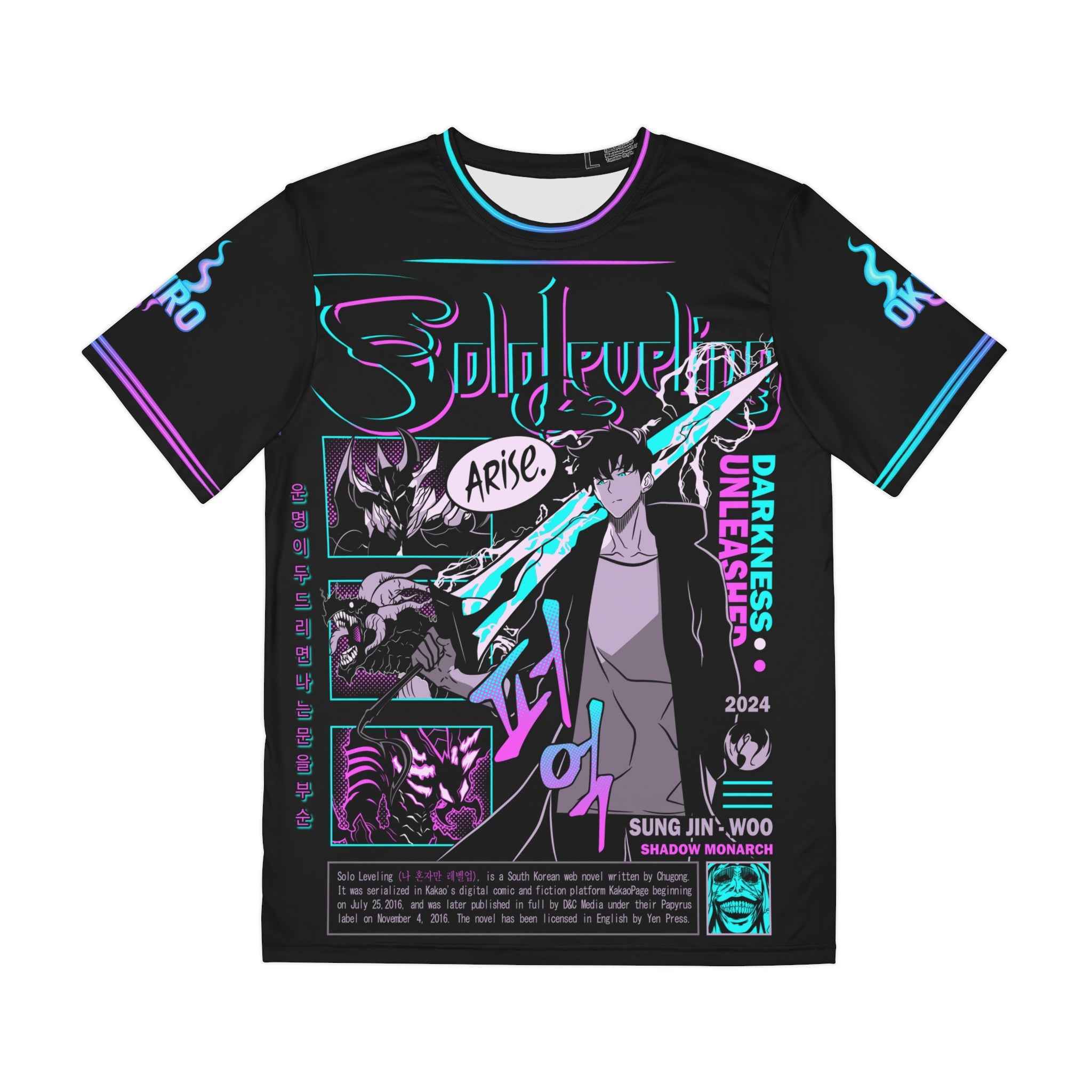 Legendry Jin Woo Graphic Novel Men's Tee - 100% Polyester for long-lasting durability and quick drying - SUBARASHE