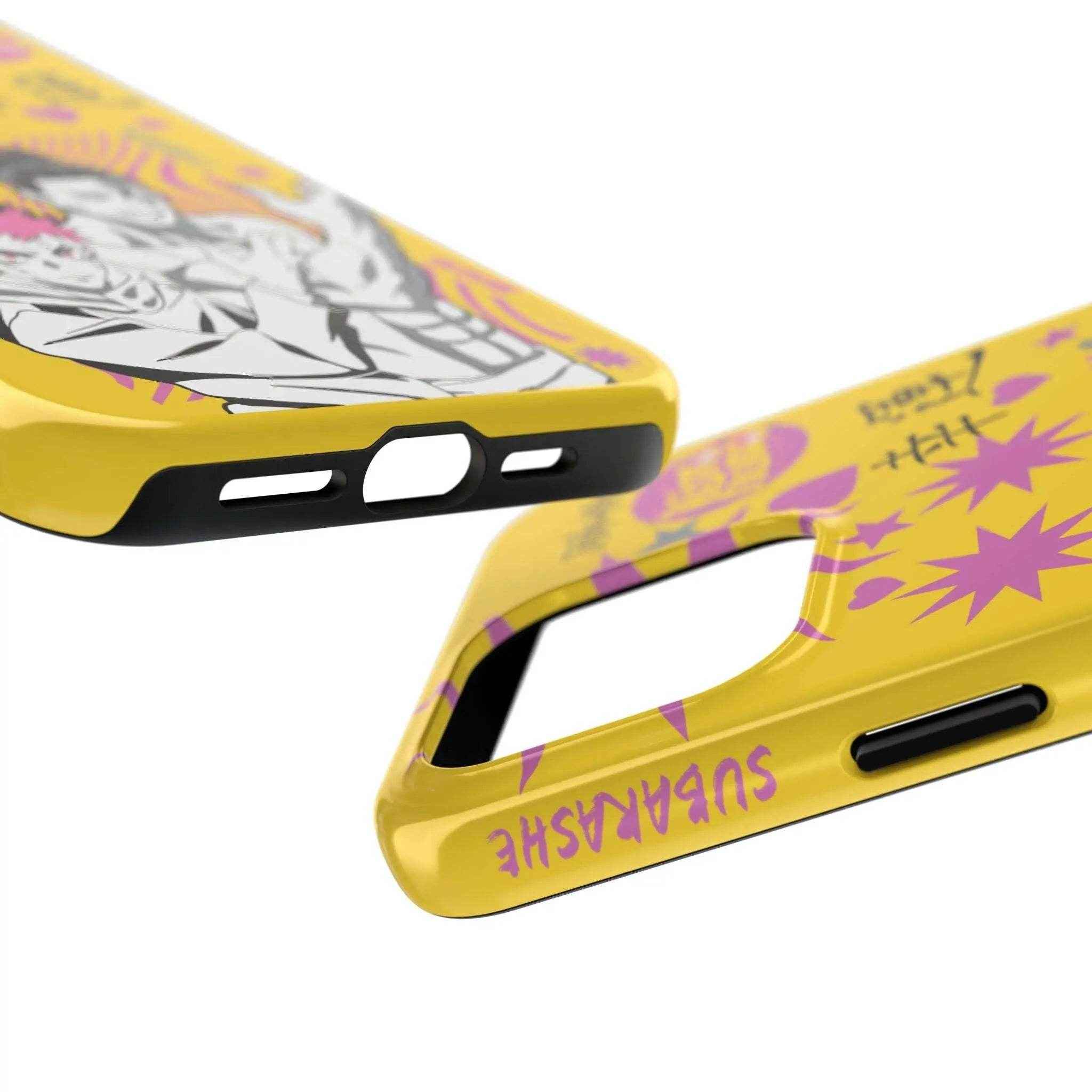 Anime-Inspired Phone Case, Storytelling Accessory, Anime Character Protection, Trendy Yellow Design - SUBARASHE