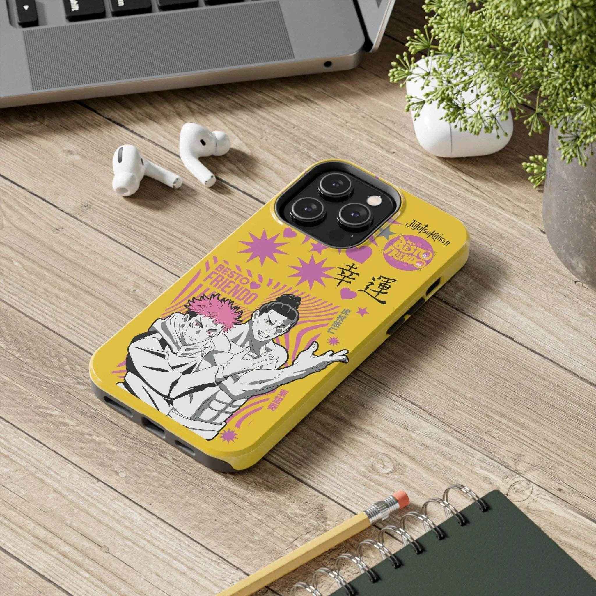 Anime-Inspired Phone Case, Storytelling Accessory, Anime Character Protection, Trendy Yellow Design - SUBARASHE