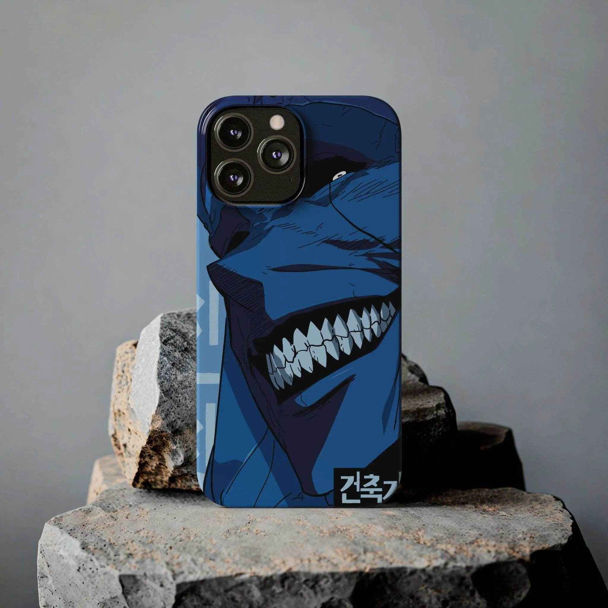 Anime-Inspired Shadow Hunter Blue Phone Case - SUBARASHE