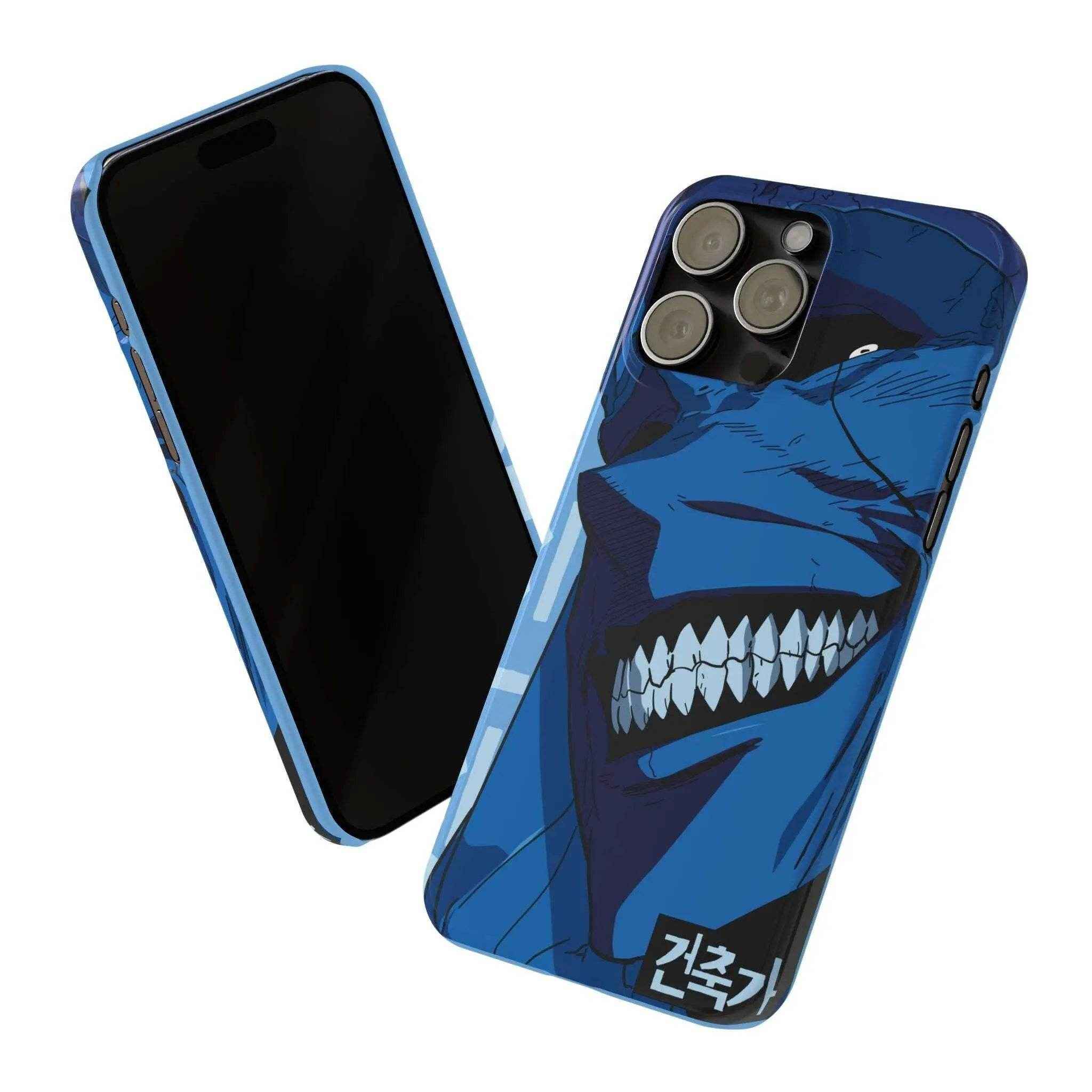 Anime-Inspired Shadow Hunter Blue Phone Case - SUBARASHE